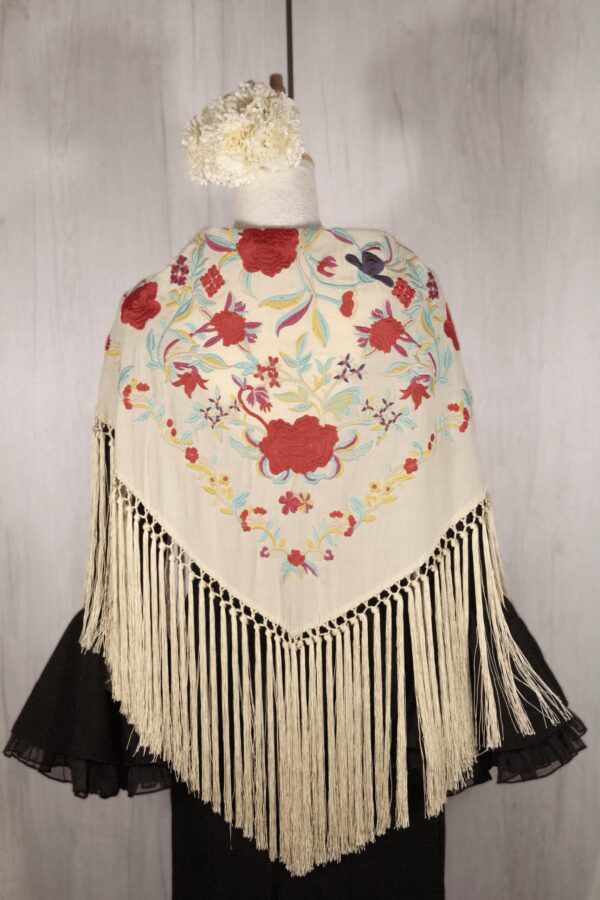 Mantón Alegría Crema