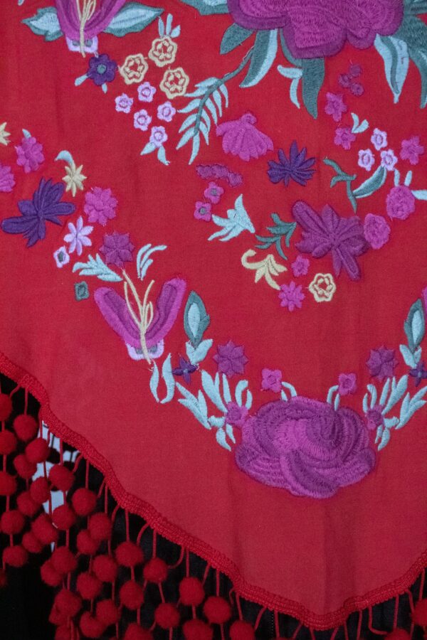 Mantón Alegría Rojo