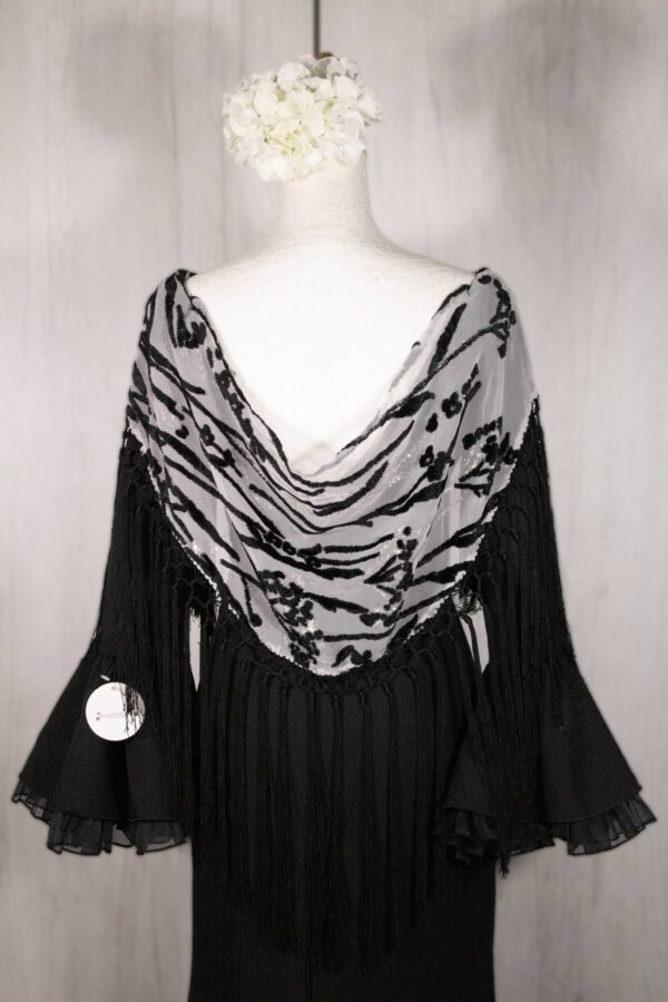 Mantón de cebra negro
