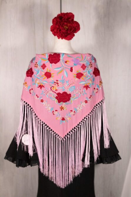 Mantón Alegría Rosa