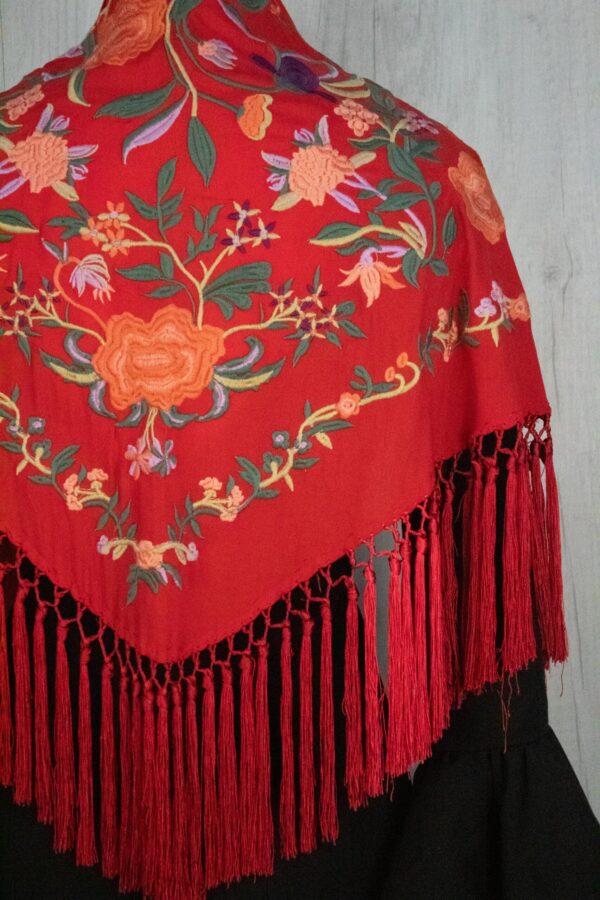 Mantón Alegría Rojo