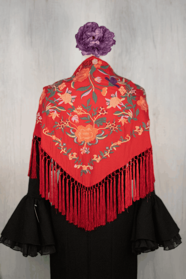Mantón Alegría Rojo