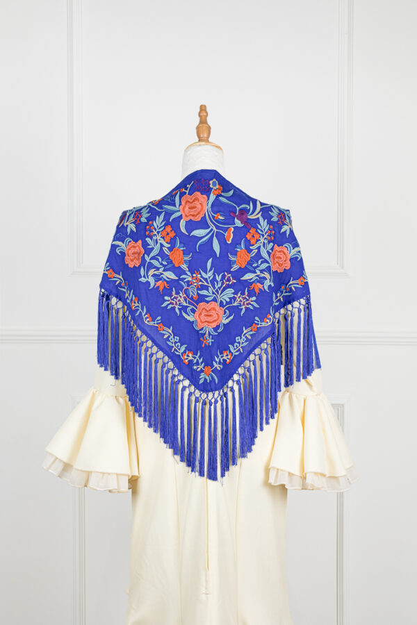 Mantón Alegría Azul Eléctrico