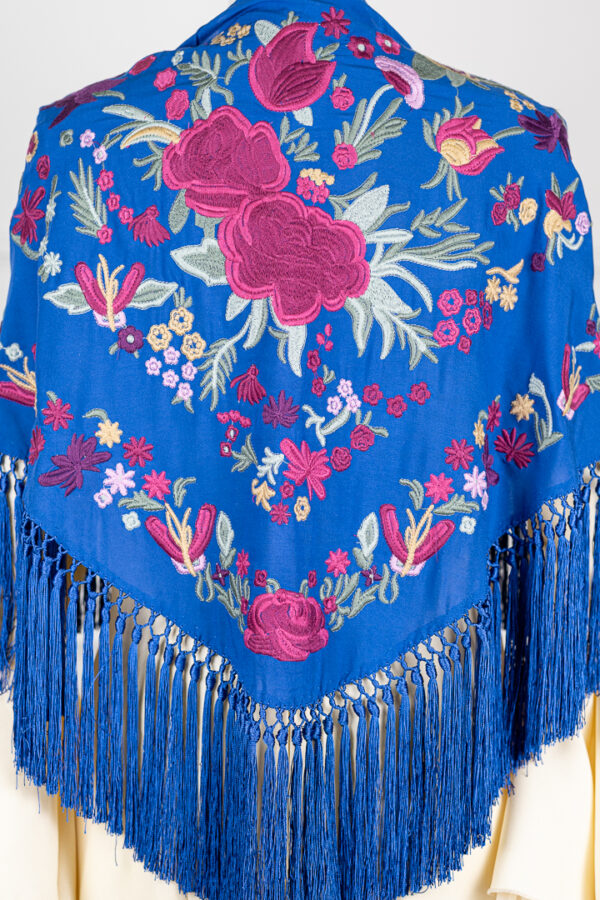 Mantón Alegría Azul eléctrico