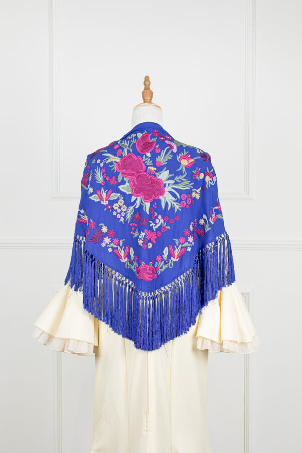 Mantón Alegría Azul eléctrico
