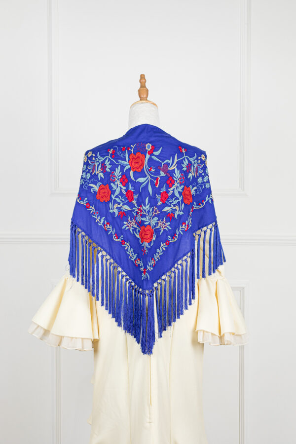 Mantón Alegría Azul eléctrico