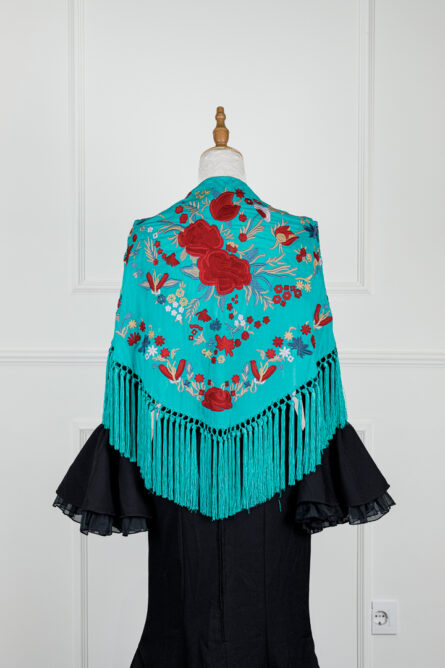 Mantón Alegría Turquesa - Imagen 1