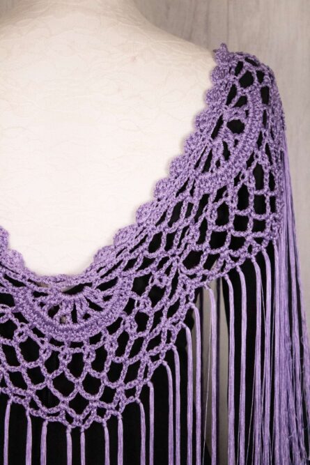 Mantón enrejado lila - Imagen 2