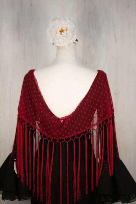 Mantón plumeti niña cherry - Imagen 1