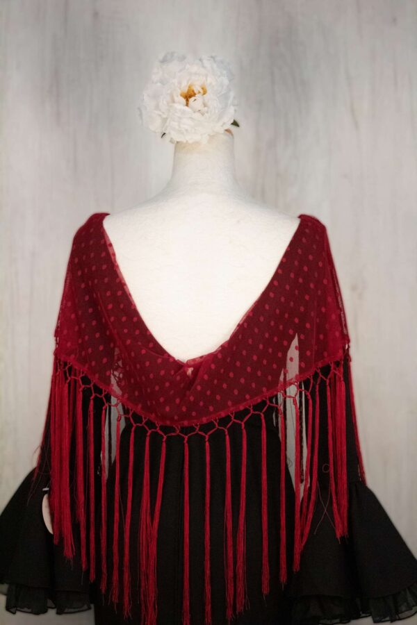 Mantón plumeti niña cherry