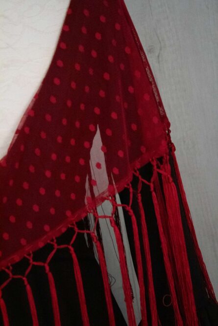 Mantón plumeti niña cherry - Imagen 2