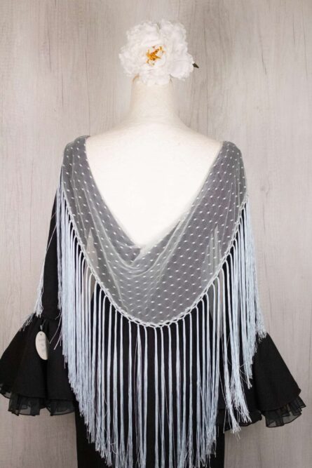 Mantón plumeti azul bebé - Imagen 1