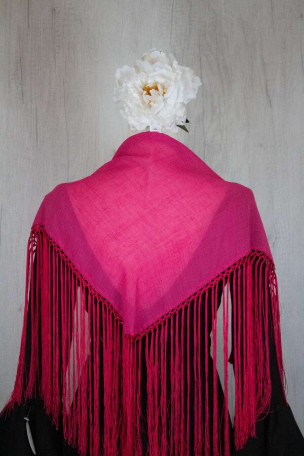 Mantón niña fucsia tipo lino