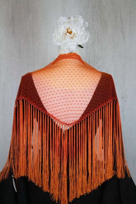 Mantón naranja plumeti - Imagen 1