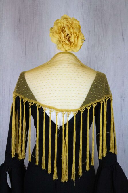 Mantón niña plumeti niña amarillo - Imagen 1