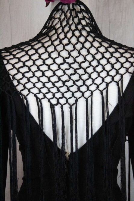 Mantón enrejado negro - Imagen 2