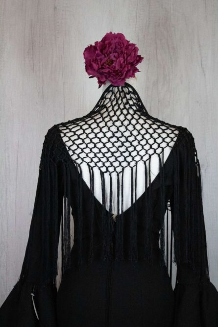 Mantón enrejado negro - Imagen 1