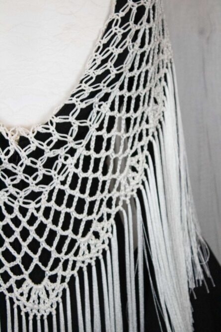 Mantón enrejado blanco - Imagen 2