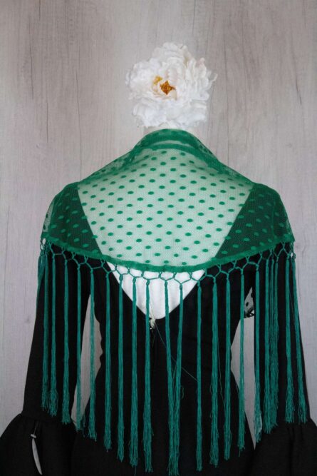 Mantón plumeti verde - Imagen 1