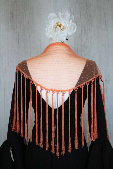 Mantón plumeti mandarina - Imagen 1