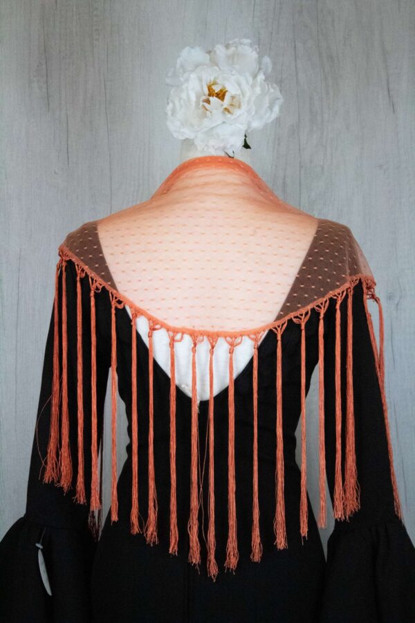 Mantón plumeti mandarina