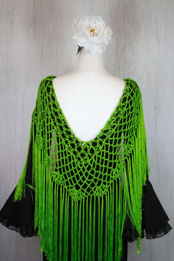 Mantón enrejado verde