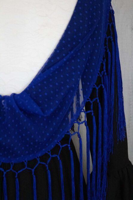 Mantón plumeti azul eléctrico - Imagen 2