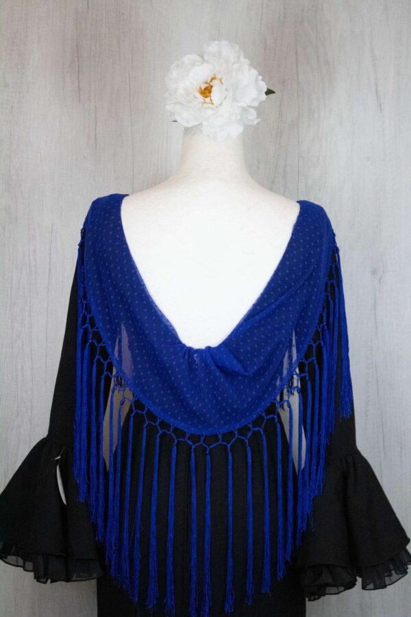 Mantón plumeti azul eléctrico