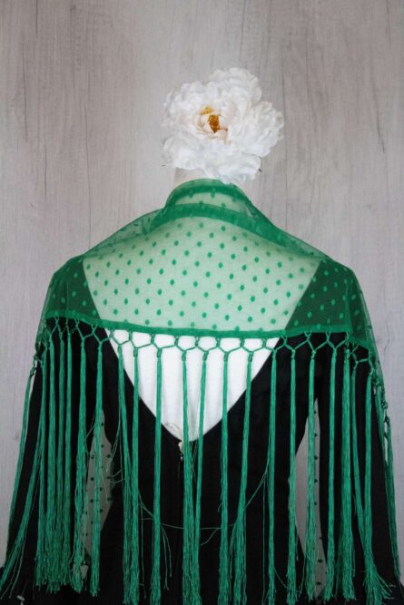 Mantón plumeti verde - Imagen 1