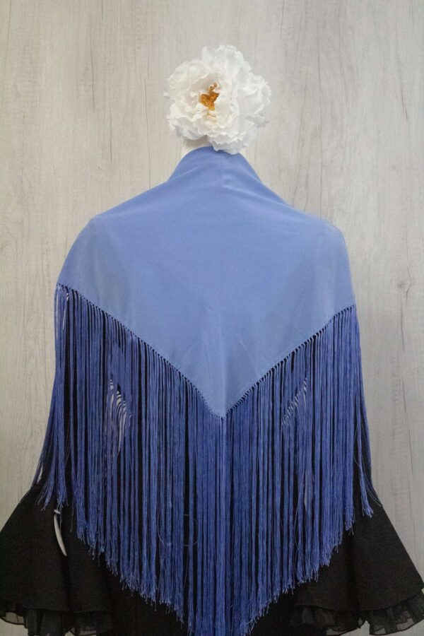 Mantón niña azul grisaceo