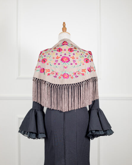Mantón Carmen Beige - Imagen 1
