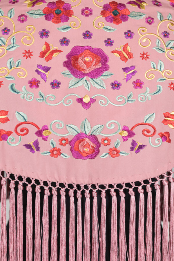 Mantón Carmen Rosa Empolvado