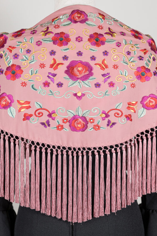 Mantón Carmen Rosa Empolvado