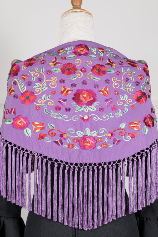 Mantón Carmen Morado