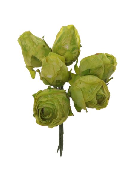 Capullo envejecido de rosas color Verde Pistacho - Imagen 1