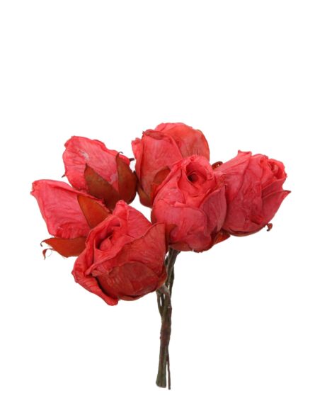 Capullo envejecido de rosas color Rojo - Imagen 1