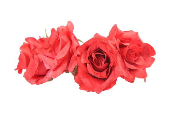 Diadema de rosas en color rojo gitano