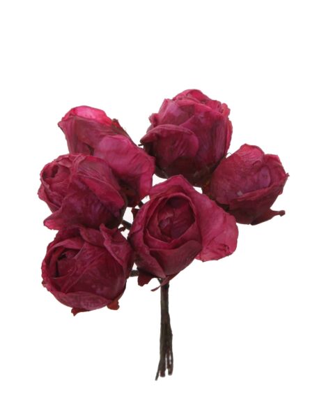 Capullo envejecido de rosas color Tinto - Imagen 1