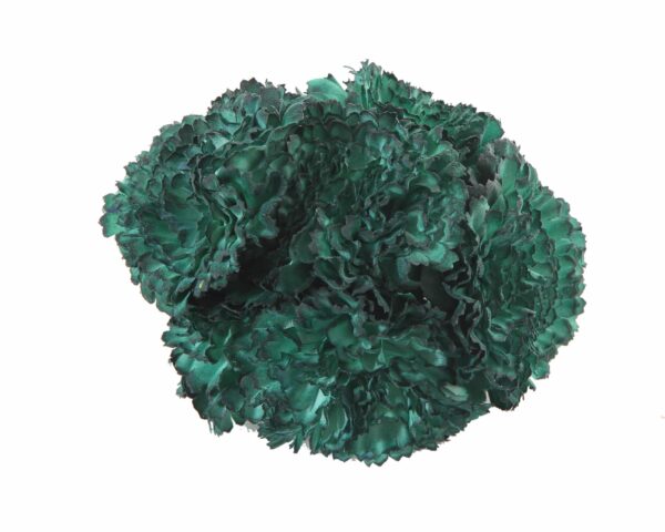 Ramillete de claveles de color Verde Botella