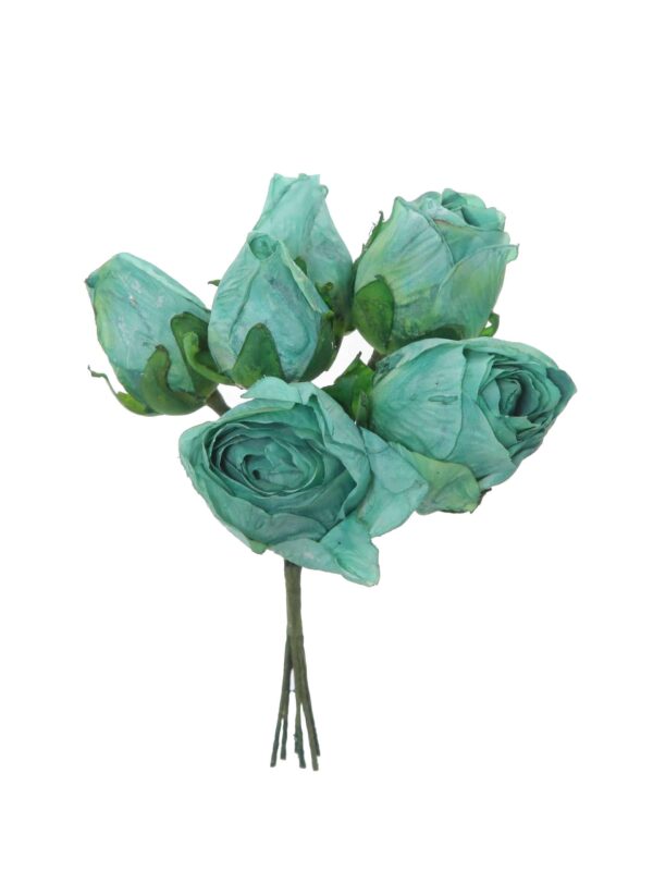 Capullo envejecido de rosas color Verde Jabonoso