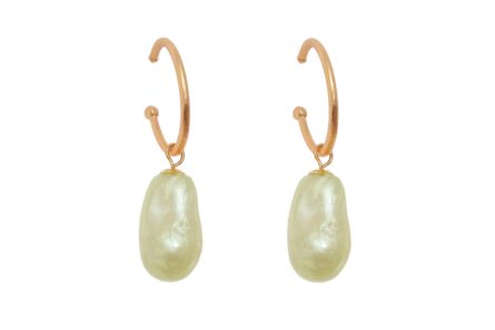 Aros piedra nácar verde pistacho - Imagen 1