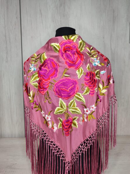 Mantón en tono Maquillaje en seda - Imagen 3