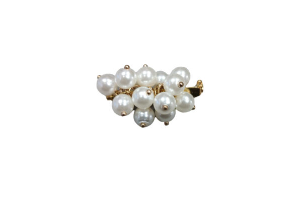 Broche de bouquet perlado