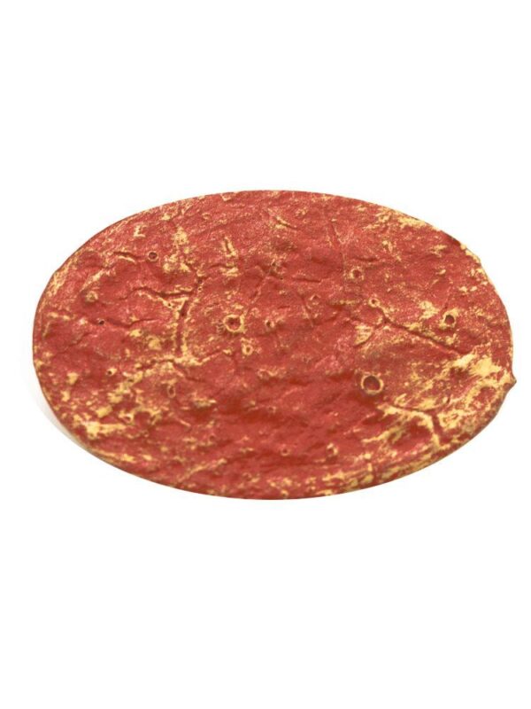 Broche de flamenca craqueado coral con reflejos dorados