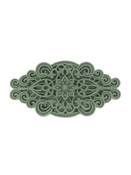 Broche de flamenca de resina color verde caki - Imagen 1