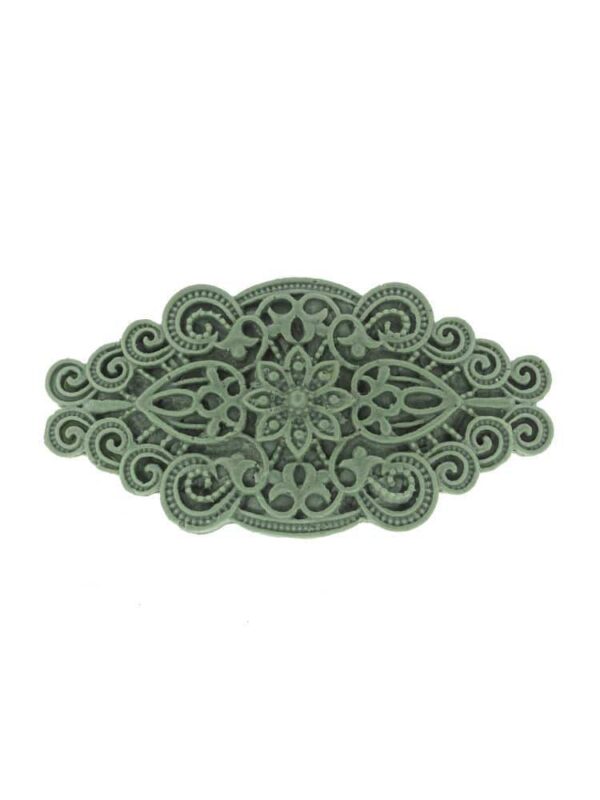 Broche de flamenca de resina color verde caki