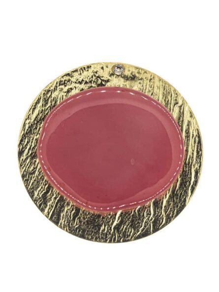 Broche de flamenca de resina cristal frambuesa - Imagen 1