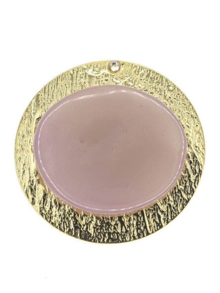 Broche de flamenca de resina cristal malva - Imagen 1