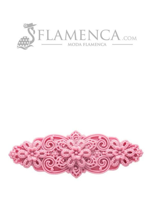 Broche de flamenca de resina malva antiguo
