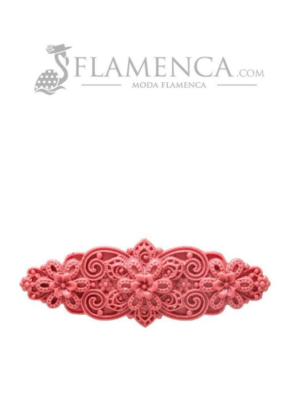 Broche de flamenca de resina maquillaje oscuro